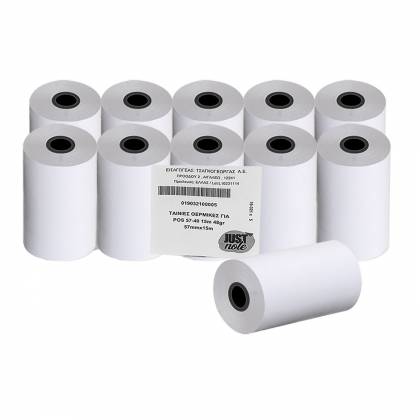Ταινίες Θερμικές για pos 57-40 15m 48gr Υ:57mm, 15m Χαρτί  στην Κατηγορία Αποδείξεις - Μπλόκ - Έντυπα 
