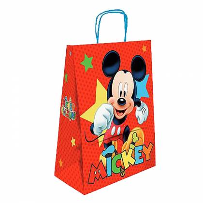 Τσάντα Δώρου Χάρτινη Mickey Πορτοκαλί (40cm) 40x32x14cm  στην Κατηγορία Τσάντες Δώρου 