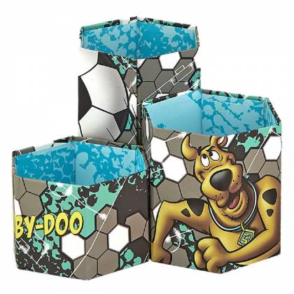 ΜΟΛΥΒΟΘΗΚΗ SCOOBY DOO ΧΑΡΤΙΝΗ ΣΕΤ=3ΤΕΜ 9x9x6cm/9x9x9cm/9x9x12cm  στην Κατηγορία Μολυβοθήκες 