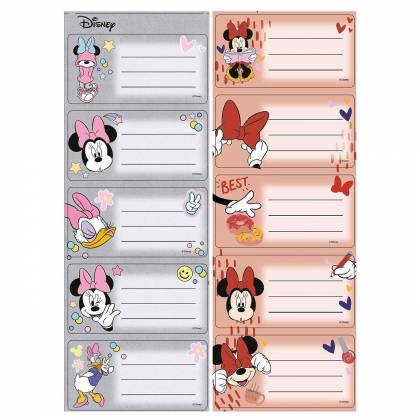 ΕΤΙΚΕΤΕΣ MINNIE MOUSE ΣΕΤ= 5 ΦΥΛΛΑ 20  ΕΤΙΚΕΤΕΣ   στην Κατηγορία Ετικέτες 