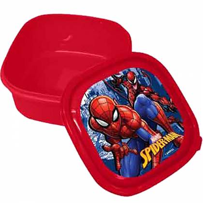 ΔΟΧΕΙΟ ΓΙΑ ΤΟΣΤ ΠΛΑΣΤΙΚΟ SPIDERMAN 13,5x13,5x6cm  στην Κατηγορία Σχολικό Γεύμα 