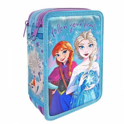 Κασετίνα Γεμάτη Τριπλή Frozen 19,5x12,5x7cm  στην Κατηγορία Γεμάτες 