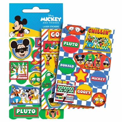 ΑΥΤΟΚΟΛΛΗΤΑ LASER MICKEY AND FRIENDS 17x8cm  στην Κατηγορία Στίκερ - Άλμπουμ 
