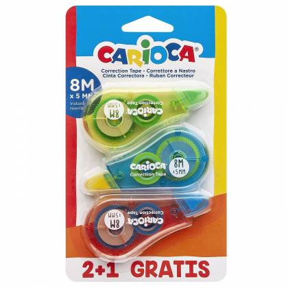 Διορθωτικές Ταινίες Ποντίκια Carioca σετ=3τεμ Διορθωτική Ταινία= 8m x 5mm  στην Κατηγορία Διορθωτικά 