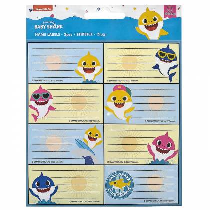 ΕΤΙΚΕΤΕΣ BABY SHARK ΣΕΤ=2ΦΥΛΛΑ 16 ΕΤΙΚΕΤΕΣ 15x20cm  στην Κατηγορία Ετικέτες 