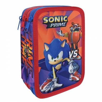 Κασετίνα Γεμάτη Τριπλή Sonic 19,5x12,5x7cm  στην Κατηγορία Γεμάτες 