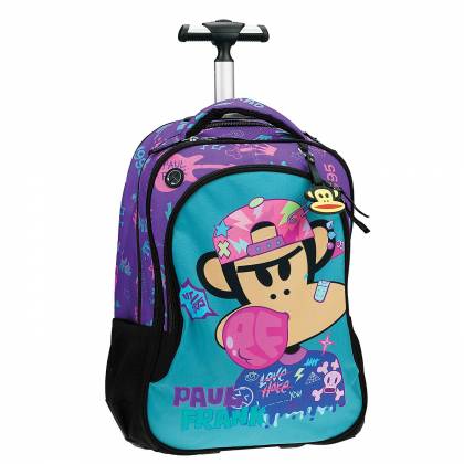 TROLLEY ΤΣΑΝΤΑ  ΔΗΜΟΤΙΚΟΥ  PAUL FRANK BUBBLE 53x37x28cm  στην Κατηγορία Νηπίου - Δημοτικού 