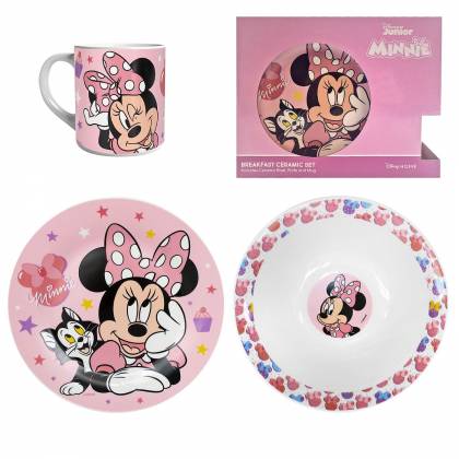 ΣΕΤ ΦΑΓΗΤΟΥ ΚΕΡΑΜΙΚΟ MINNIE (ΚΟΥΠΑ, ΜΠΩΛ, ΠΙΑΤΟ)   στην Κατηγορία Σχολικό Γεύμα 