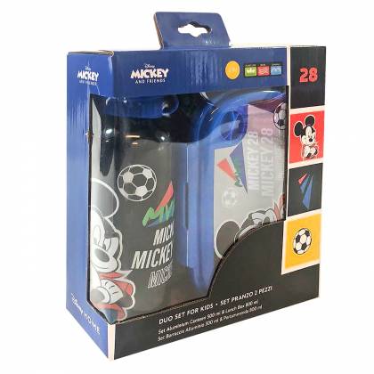 Σετ 2 τεμ Mickey Φαγητοδοχείο 800ml & Παγούρι Αλουμινίου 500ml Φαγητοδοχείο 800ml, Παγούρι Αλουμινίου 500ml  στην Κατηγορία Σχολικό Γεύμα 