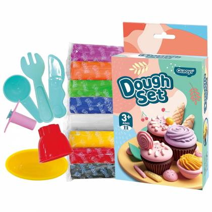 Ζυμαράκια 8 Χρώματα σε Κουτί με Εργαλεία cup Cake 160gr Net(8x20g),  22x13x5cm  στην Κατηγορία Πλαστελίνες - Πηλοί - Ζυμαράκια 
