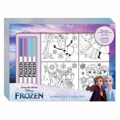 Καμβάς σετ 4τεμ με 4 Μαρκαδόρους Frozen 2 37x27cm  στην Κατηγορία Σετ Ζωγραφικής 