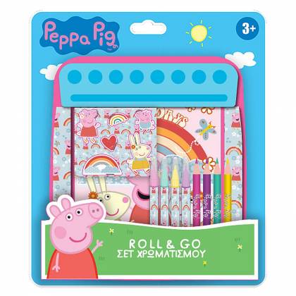 Σετ Χρωματισμού Roll & go Peppa pig 24.5x21cm  στην Κατηγορία Σετ Ζωγραφικής 
