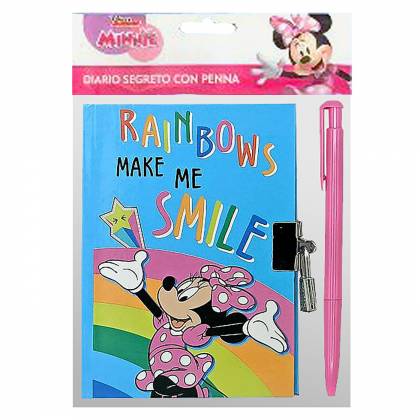 Diary με Λουκέτο & Στυλό Minnie 18x12cm  στην Κατηγορία Τετράδια Κλασικά 