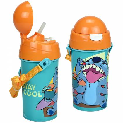 Παγούρι Πλαστικό pp 500ml Lilo & Stitch 19x8cm 500ml  στην Κατηγορία Σχολικό Γεύμα 