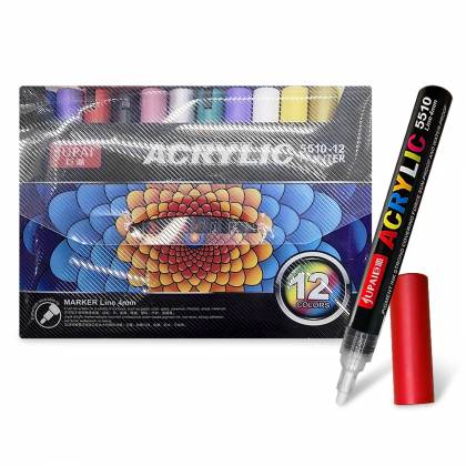Σετ Μαρκαδόροι Ακρυλικοί 12 Χρώματα 21x15cm