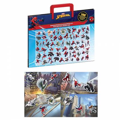 Αυτοκόλλητα Επανακολλούμενα σετ 140 τεμ Spiderman 24x25cm  στην Κατηγορία Στίκερ - Άλμπουμ 