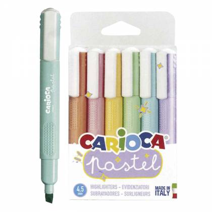 ΜΑΡΚΑΔΟΡΟΙ ΥΠΟΓΡΑΜΜΙΣΕΩΣ CARIOCA PASTEL 6 ΧΡΩΜΑΤΩΝ   στην Κατηγορία Μαρκαδόροι 