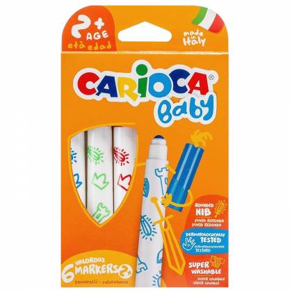 Μαρκαδόροι Carioca Baby Νηπίων σετ=6χρωματα   στην Κατηγορία Μαρκαδόροι 
