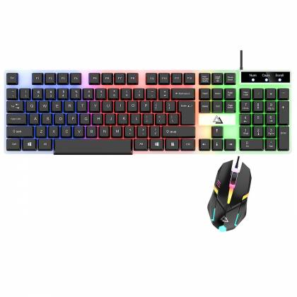 Πληκτρολόγιο & Ποντίκι σετ Ενσύρματα RGB   στην Κατηγορία Περιφερειακά 